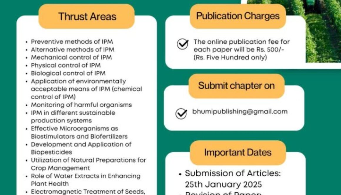 Call for Book Chapter in the International Book Series with ISBN